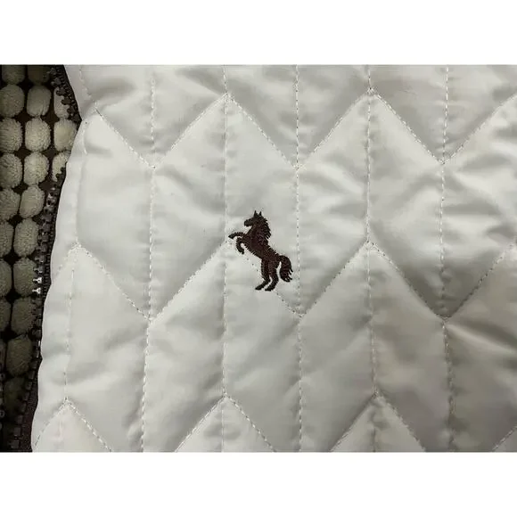 Cowgirl Up Reversible Women's Size L Vest Full Zip Pockets Ivory and Brown - Picture 10 of 10